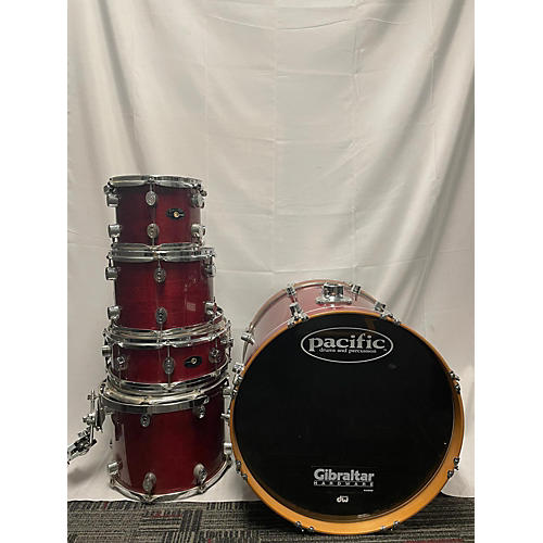 PDP Used PDP By DW 5 piece PACIFIC LX MAPLE Red Drum Kit Red