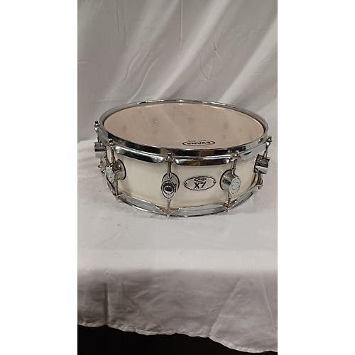 PDP Used PDP By DW 5X14 X7 Snare Drum White White 8