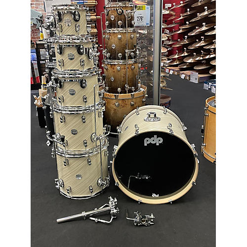 PDP Used PDP By DW 6 piece Concept Series Twisted Ivory Drum Kit twisted ivory