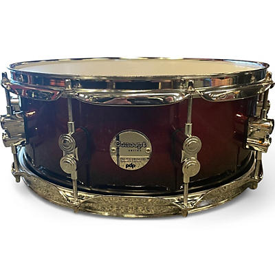 Used PDP by DW 14X5.5 Concept Series Snare RED SPARKLE Drum