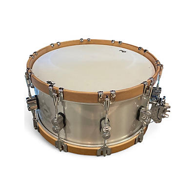 PDP by DW Used PDP by DW 14X6.5 Concept Select Aluminum Snare Drum With Walnut Hoops Aluminum Drum