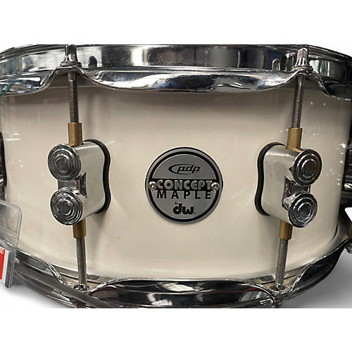 Used PDP by DW 14X6.5 Concept Series Snare Pearlescent White Drum Pearlescent White 213