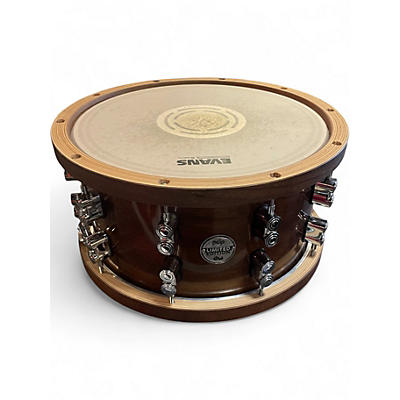 Used PDP by DW 14X7.5 Limited-Edition Dark Stain Maple and Walnut Snare With Walnu Walnut Drum