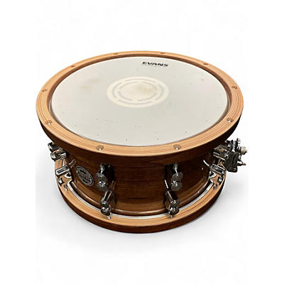 Used PDP by DW 14X8 Limited Edition Dark Stain Maple And Walnut Snare Natural Drum
