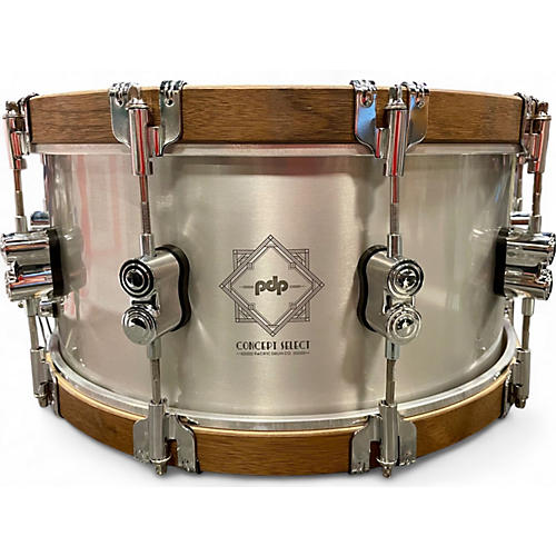 PDP Used PDP by DW 14in Concept Select Aluminum Snare Drum With Walnut Hoops Aluminum Drum Aluminum 33