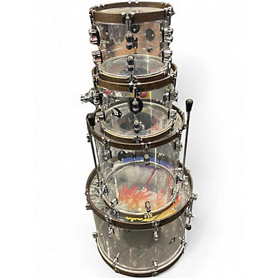 Used PDP by DW 25th Anniversary Clear Acrylic 4pc Clear Drum Kit