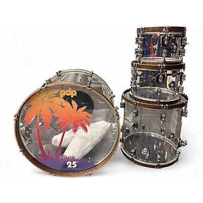 Used PDP by DW 25th Anniversary Clear Acrylic 4pc Clear Drum Kit