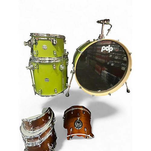 Used PDP by DW 3 Piece Concept Series Olive Drab Drum Kit Olive Drab