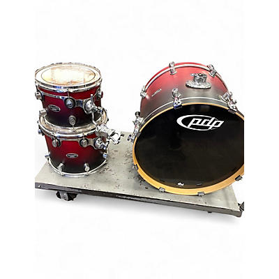 Used PDP by DW 3 Piece FS Series red fade Drum Kit
