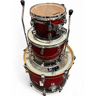 Used PDP by DW 3 Piece M5 Dark Red To Brown Fade Drum Kit