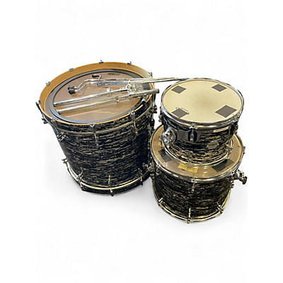 Used PDP by DW 3 Piece PLATINUM SERIES GOLD GLITTER OYSTER Drum Kit