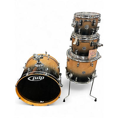 Used PDP by DW 4 Piece CONCEPT MAPLE Tobacco Burst Drum Kit