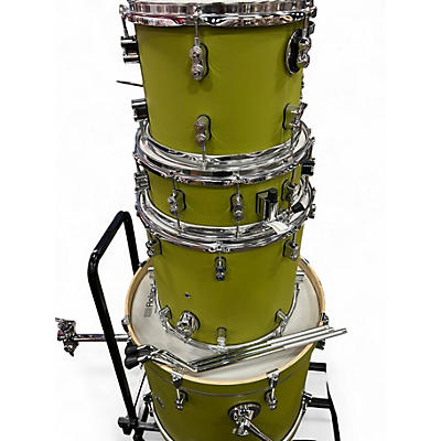 Used PDP by DW 4 Piece Concept Series Satin Olive Drum Kit