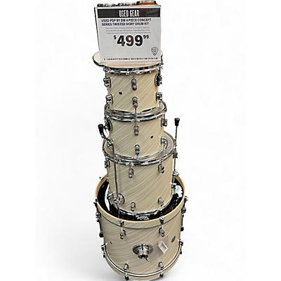 Used PDP by DW 4 Piece Concept Series Twisted Ivory Drum Kit