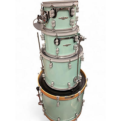 Used PDP by DW 4 Piece Concept Series With Custom Wrap and Hardware Seafoam Green Drum Kit