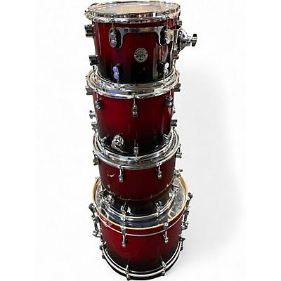 Used PDP by DW 4 Piece Concept Series with Added 16x16 Birch sparkle red Drum Kit