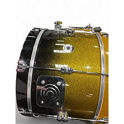 Used PDP by DW 4 Piece DJNY BLACK TO GOLD SPARKLE FADE  Drum Kit