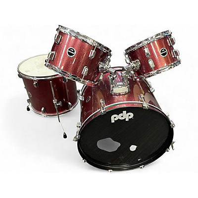 Used PDP by DW 4 Piece ENCORE RUBY SPARKLE Drum Kit