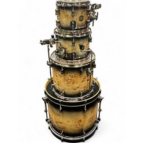 Used PDP by DW 4 Piece LIMITED EDITION MAPA BURL SHELL PACK MAPA BURL Drum Kit MAPA BURL