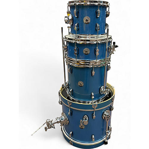 Used PDP by DW 4 Piece NEW YORKER Metallic Blue Drum Kit Metallic Blue