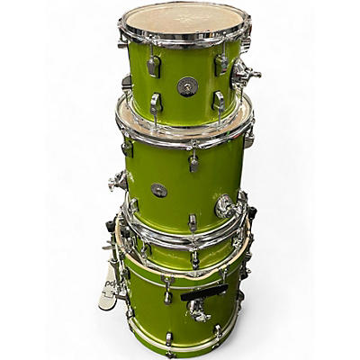 Used PDP by DW 4 Piece New Yorker Electric Green Sparkle Drum Kit
