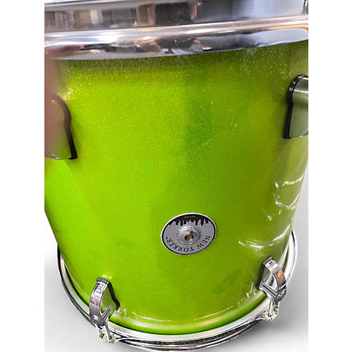 Used PDP by DW 4 Piece New Yorker Green Sparkle Drum Kit Green Sparkle