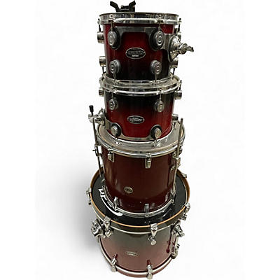 Used PDP by DW 4 Piece PACIFIC LX Crimson Red Burst Drum Kit