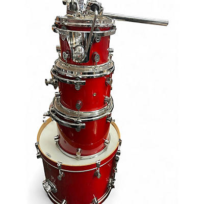 Used PDP by DW 4 Piece PACIFIC SERIES RED Drum Kit