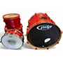 Used PDP by DW 4 Piece Pacific Drums and Percussion Red natural Matte Drum Kit Red natural Matte