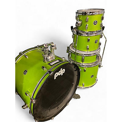 Used PDP by DW 5 Piece CENTER STAGE GREEN SPARKLE Drum Kit