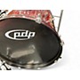 Used PDP by DW 5 Piece Center Stage Red Drum Kit Red