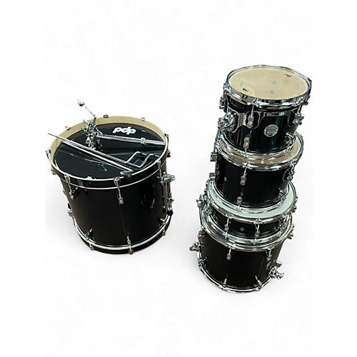 Used PDP by DW 5 Piece Concept Series Black Drum Kit Black