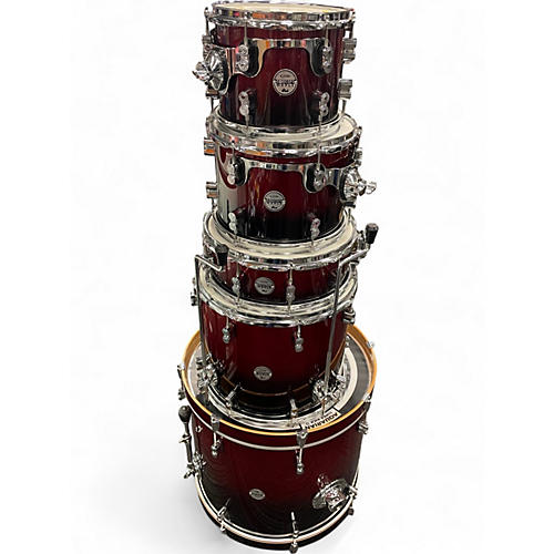 Used PDP by DW 5 Piece Concept Series Red Sparkle Drum Kit Red Sparkle