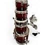 Used PDP by DW 5 Piece Concept Series Red to Black Fade Drum Kit Red to Black Fade