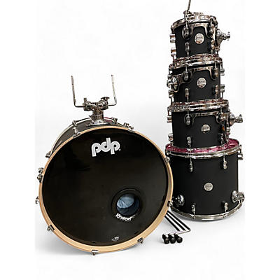 Used PDP by DW 5 Piece Concept Series Satin Black Drum Kit