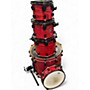 Used PDP by DW 5 Piece LX Series 5 Trans Red Drum Kit Trans Red