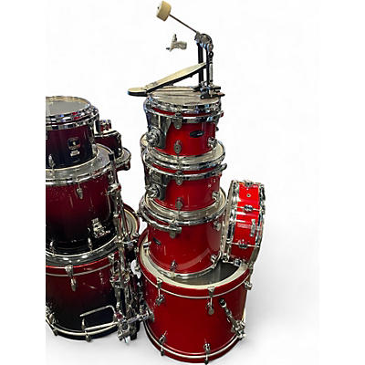 Used PDP by DW 5 Piece LX-Series 5pc Maple Shell Pack Cherry Lacquer Drum Kit