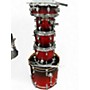 Used PDP by DW 5 Piece M5 All Maple Red to Black Fade Drum Kit Red to Black Fade