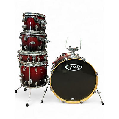 Used PDP by DW 5 Piece M5 Crimson Red Burst Drum Kit