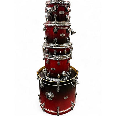 Used PDP by DW 5 Piece M5 MAPLE BLACK RED FADE Drum Kit