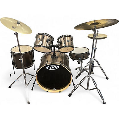 Used PDP by DW 5 Piece Mainstage 5 Piece Complete Kit Brown Sparkle Drum Kit