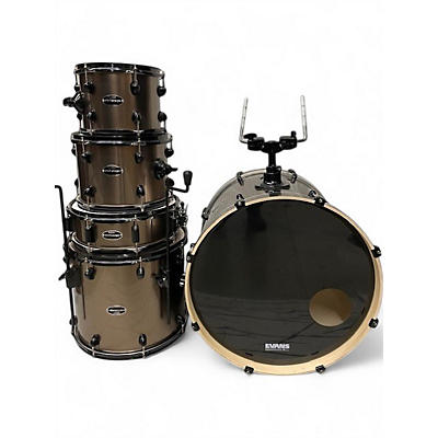 Used PDP by DW 5 Piece Mainstage Black and Silver Drum Kit