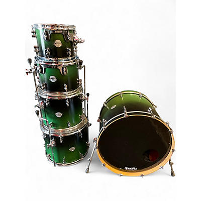 Used PDP by DW 5 Piece PLATINUM Trans Green Drum Kit