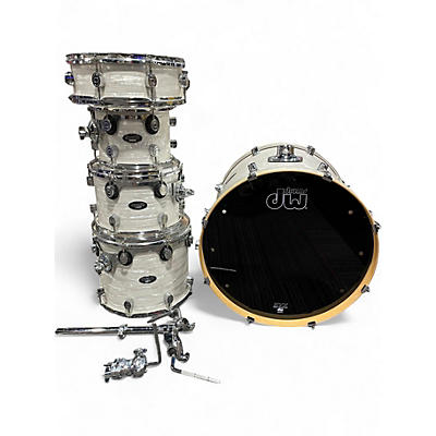 Used PDP by DW 5 Piece Pacific Series White Onyx Drum Kit
