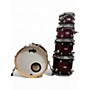 Used PDP by DW 5 Piece X7 5 Piece Kit Red to Black Fade Drum Kit Red to Black Fade