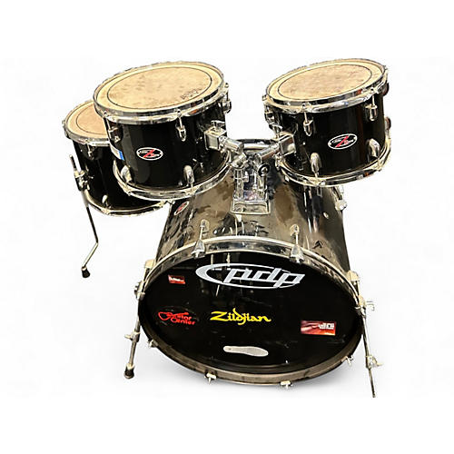 Used PDP by DW 5 Piece Z5 KIT Black Drum Kit Black