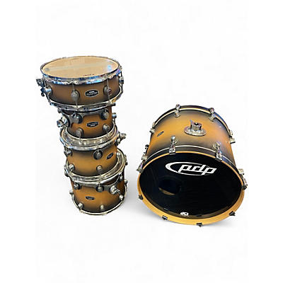Used PDP by DW 5 Piece pacific fs Tobacco Sunburst Drum Kit