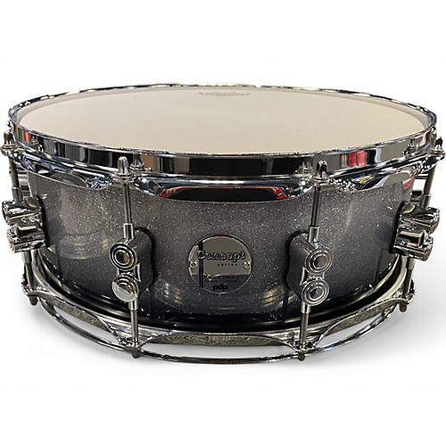 Used PDP by DW 5.5X14 Concept Series Snare Silver Sparkle Drum Silver Sparkle 10