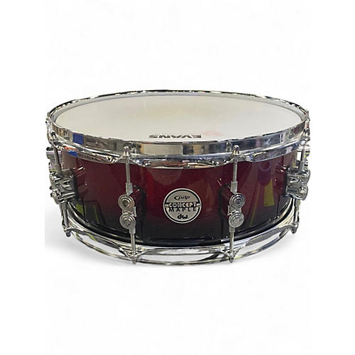 Used PDP by DW 5X14 Concept Series Snare Red to Black Fade Drum Red to Black Fade 8