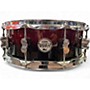 Used PDP by DW 5X14 Concept Series Snare Red to Black Fade Drum Red to Black Fade 8
